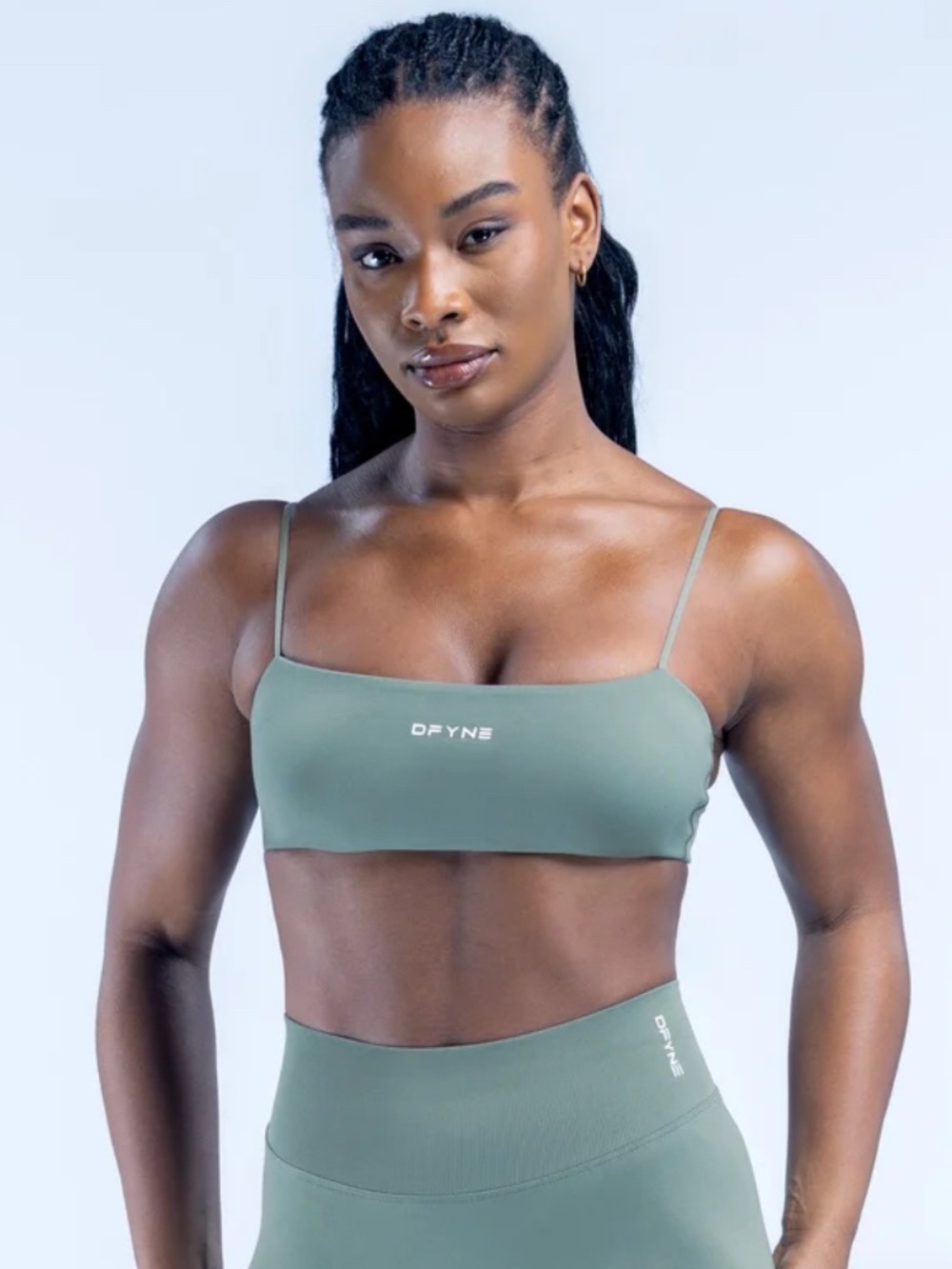 Dfyne defy strappy bra (color: meadow) - size s